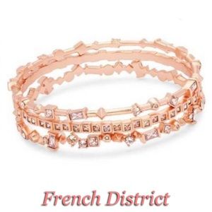 Kendra Scott Malia Rose Gold Bangle Set NWT